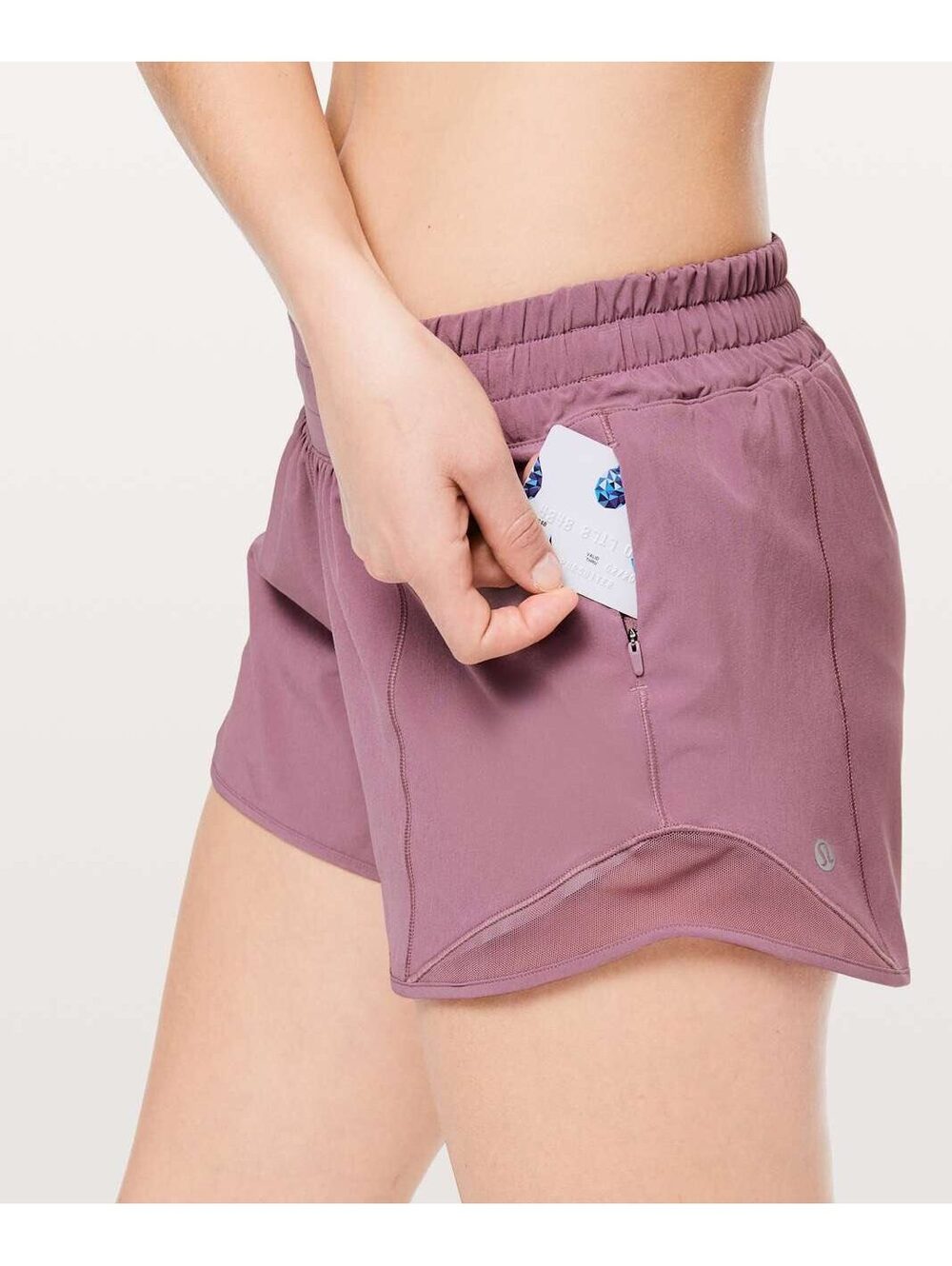 Lululemon Women's Mauve Figue Hotty Hot II Athletic Running Shorts Size 6 Tall